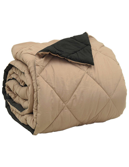 Piumone Completo Annuale Nero e Talpa 240 x 260 cm Microfibra