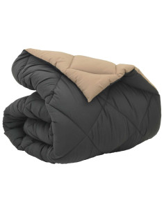 Duvet Invernale Antracite e Talpa 200 x 135 cm Microfibra 2