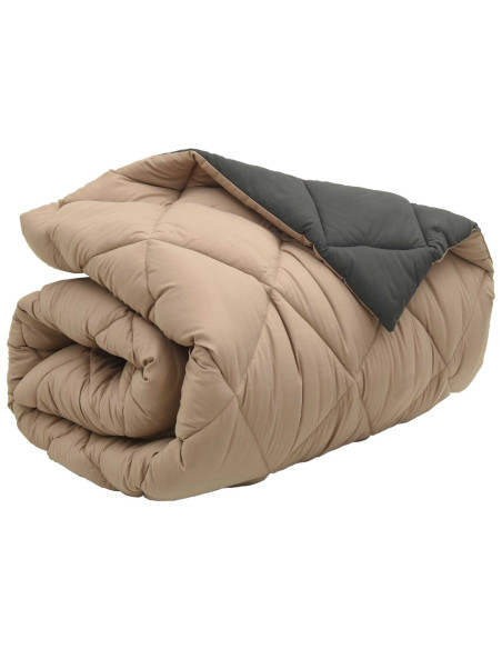 Duvet Invernale Antracite e Talpa 200 x 155 cm Microfibra