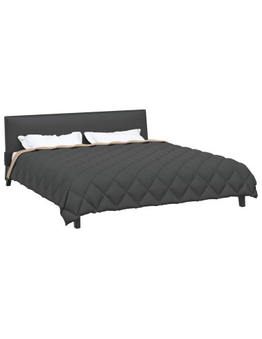 Duvet Invernale Antracite e Talpa 240 x 200 cm Microfibra