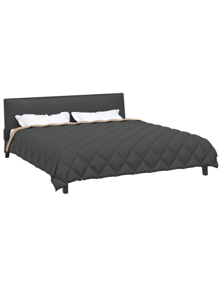 Duvet Invernale Antracite e Talpa 240 x 200 cm Microfibra