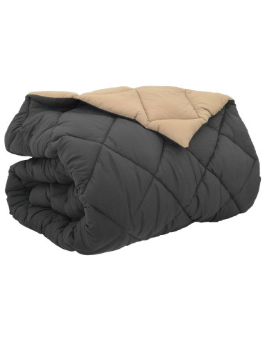 Duvet Invernale Antracite e Talpa 220 x 240 cm Microfibra