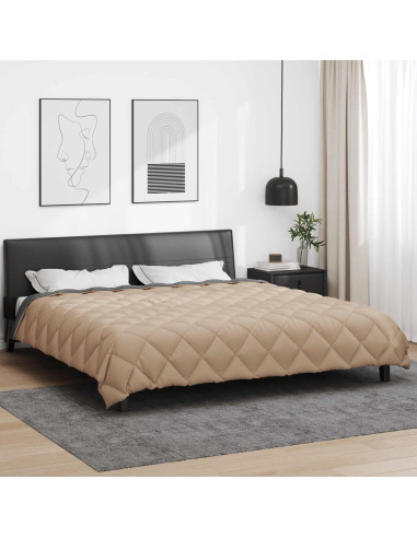 Duvet Invernale Antracite e Talpa 220 x 240 cm Microfibra