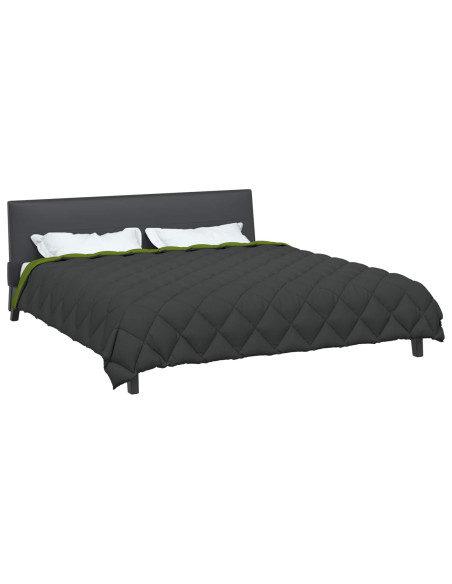 Duvet Invernale Verde e Antracite 200 x 200 cm Microfibra