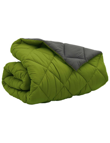 Duvet Invernale Verde e Antracite 240 x 200 cm Microfibra