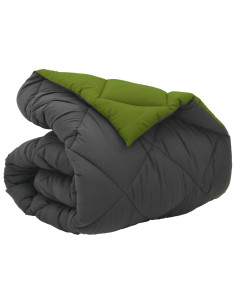 Duvet Invernale Verde e Antracite 220 x 155 cm Microfibra 2