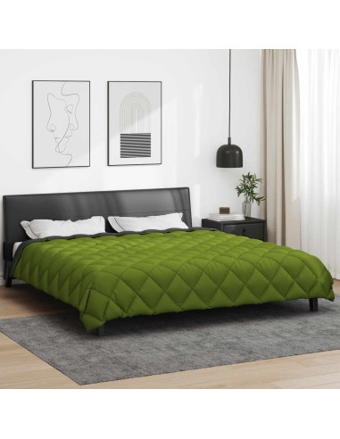 Duvet Invernale Verde e Antracite 220 x 260 cm Microfibra