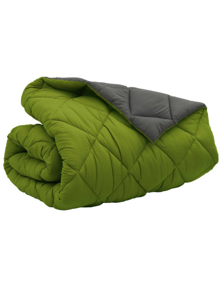 Duvet Invernale Verde e Antracite 220 x 260 cm Microfibra