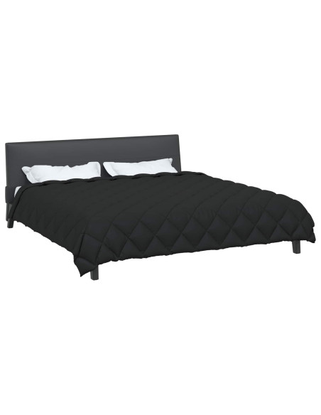 Duvet Invernale Nero 220 x 200 cm Microfibra