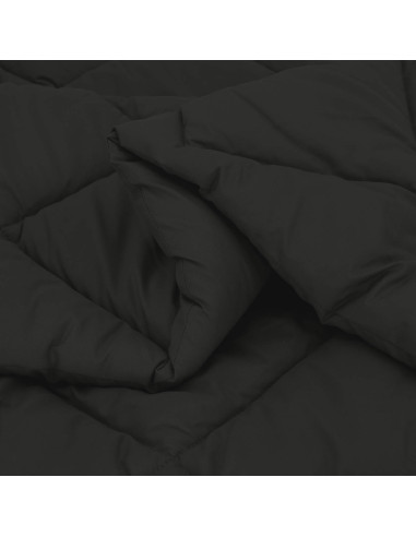 Duvet Invernale Nero 220 x 200 cm Microfibra