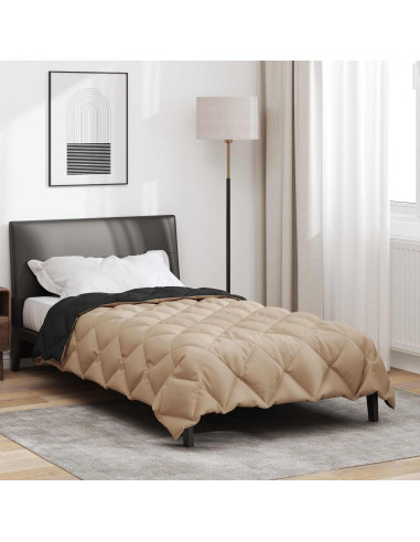 Duvet Invernale Nero e Talpa 200 x 135 cm Microfibra