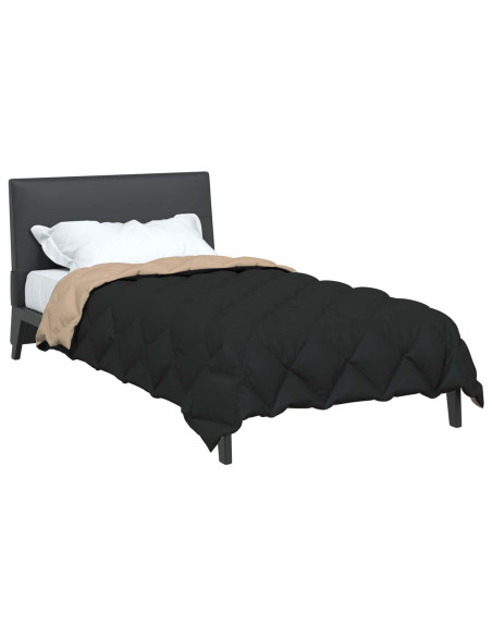 Duvet Invernale Nero e Talpa 200 x 155 cm Microfibra