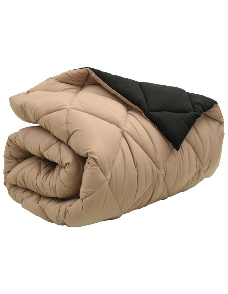 Duvet Invernale Nero e Talpa 220 x 155 cm Microfibra