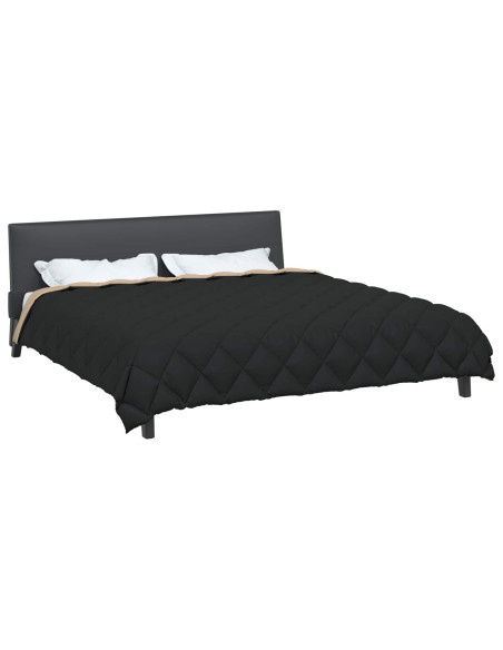 Duvet Invernale Nero e Talpa 220 x 200 cm Microfibra