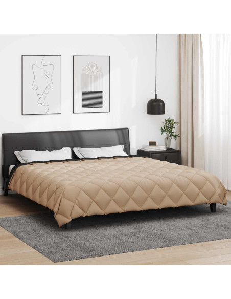 Duvet Invernale Nero e Talpa 240 x 260 cm Microfibra