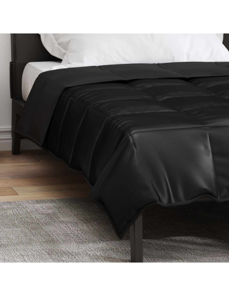 Duvet Estivo Nero 220 x 140 cm Satin e Micropile