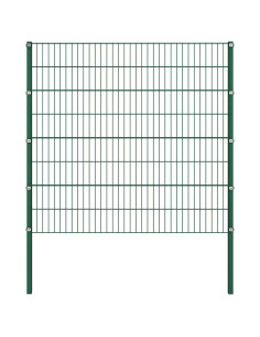 Pannello di recinzione con pali in ferro 867x160 cm verde