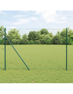 Palo della recinzione Verde 25 x 1,5 m (maglia 50 mm) Acciaio
