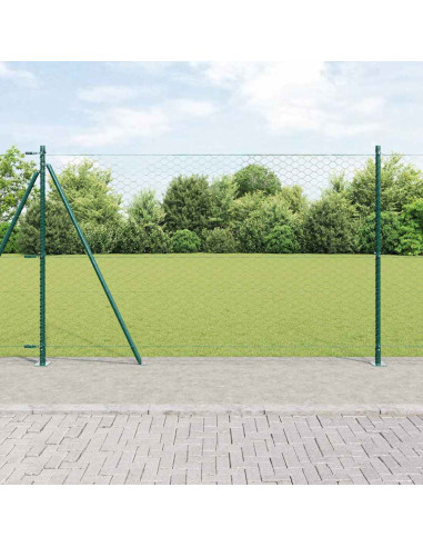 Palo della recinzione Verde 25 x 1,5 m (maglia 50 mm) Acciaio