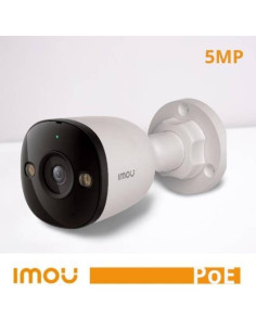 CAMERA POE BULLET 5MP ESTERNO AI 3.6MM/IR30/IP67/SD/MIC SPOTLIGHT