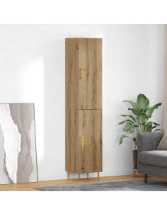 Credenza 2 pcs Rovere artigianale Legno multistrato