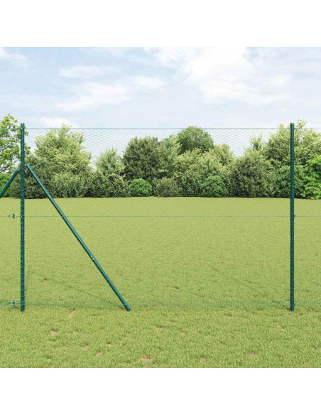 Palo della recinzione Verde 25 x 1,5 m (rete da 25 mm) Acciaio