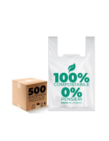 Buste Shopper Biodegradabili Piccole 10g - 500pz - 27x50cm - RMove