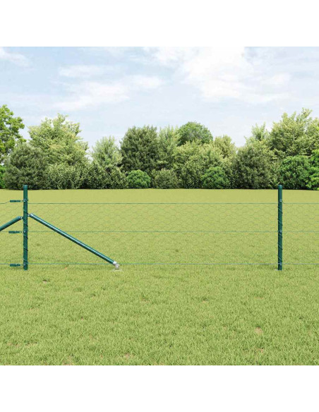 Palo della recinzione Verde 25 x 0,5 m (rete 50 mm) Acciaio