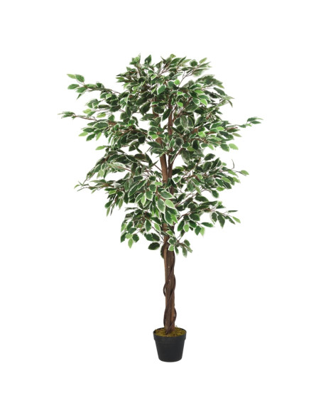 Albero di Ficus Artificiale 756 Foglie 150 cm Verde