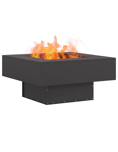 Focolare Nero 80 x 80 x 40 cm Acciaio