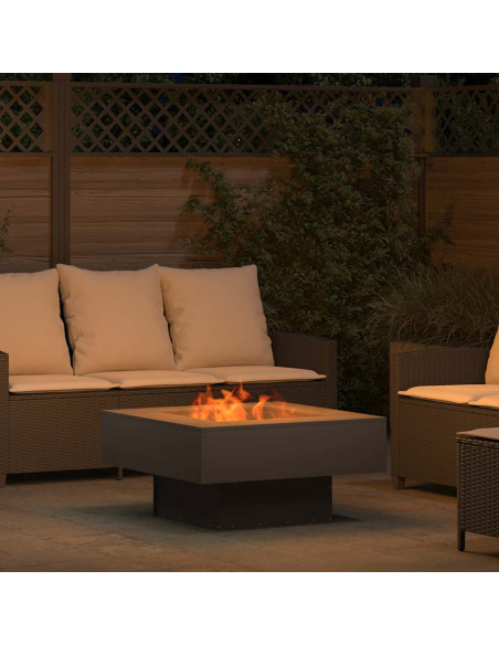 Focolare Nero 80 x 80 x 40 cm Acciaio