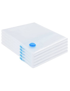Sacchetti per Stoccaggio 5 pcs Trasparente e Blu 130 x 100 cm 2