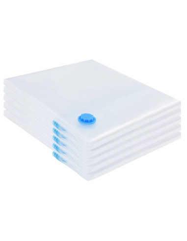 Sacchetti per Stoccaggio 5 pcs Trasparente e Blu 130 x 100 cm