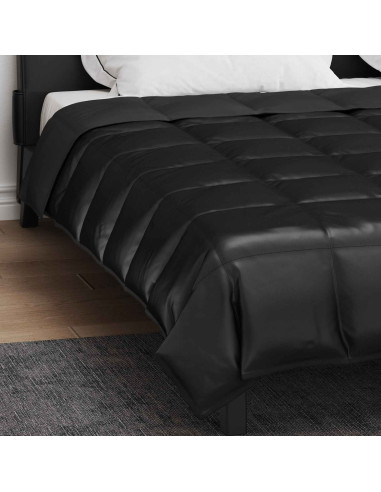 Piumone Completo Annuale Nero 220 x 240 cm Satin e Micropile