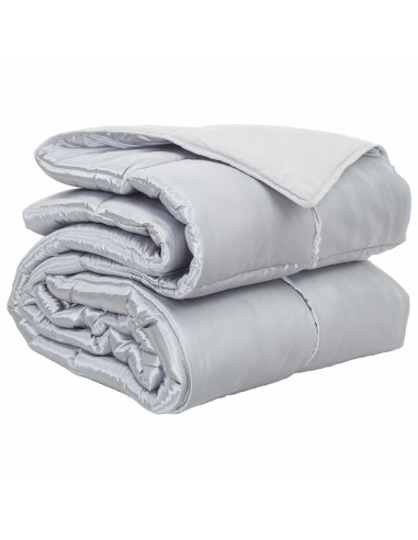 Piumone Completo Annuale Argento 200 x 135 cm Satin e Micropile