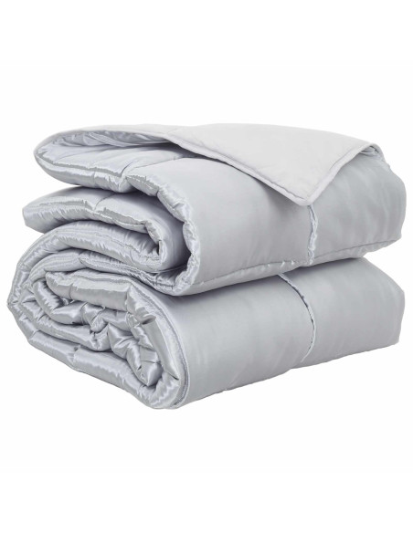 Piumone Completo Annuale Argento 220 x 155 cm Satin e Micropile