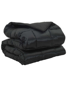 Duvet Invernale Nero 220 x 140 cm Satin e Micropile 2