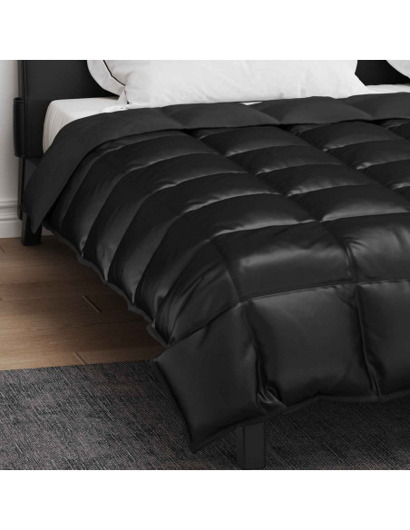 Duvet Invernale Nero 220 x 260 cm Satin e Micropile