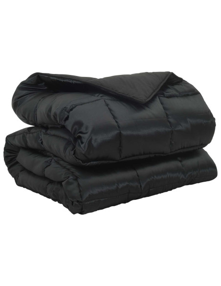 Duvet Invernale Nero 240 x 260 cm Satin e Micropile