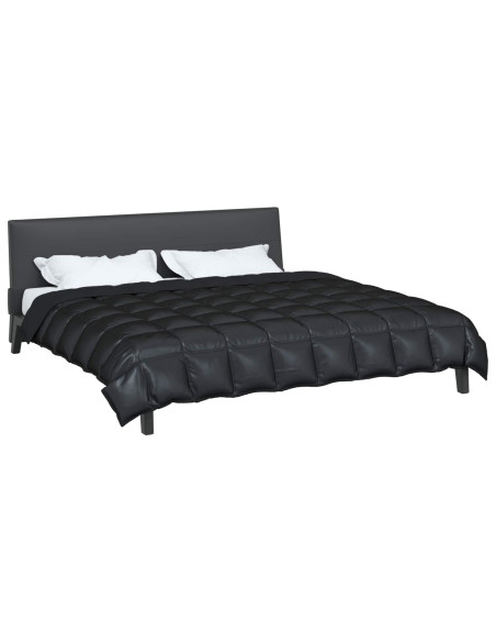 Duvet Invernale Nero 240 x 260 cm Satin e Micropile