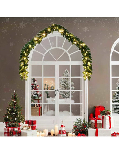 Ghirlanda di Natale con 600 LED 2 pcs Verde PVC