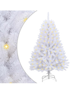 Albero di Natale artificiale Bianco 120 cm PVC e Metallo 2