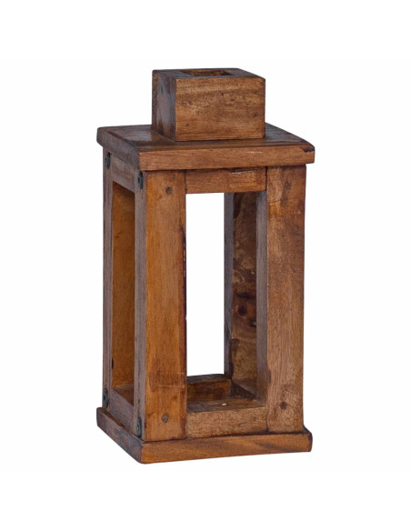 Lanterna 3 pcs Naturale Legno di Mogano