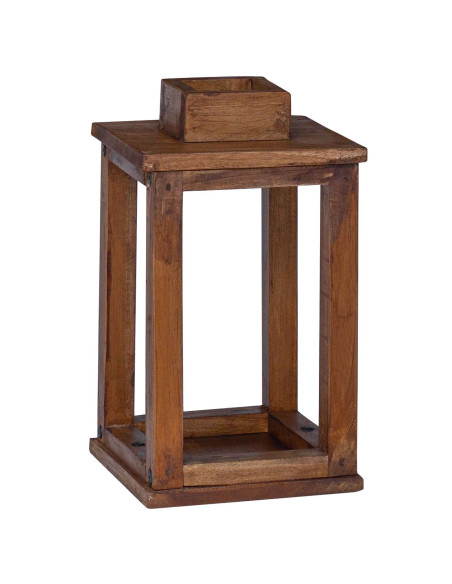 Lanterna 3 pcs Naturale Legno di Mogano