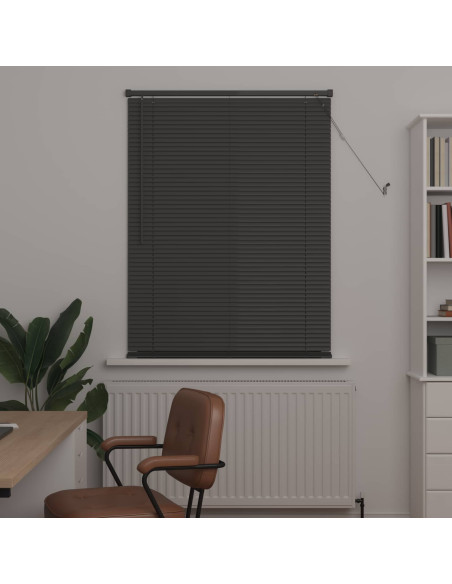 Tenda Veneziana Regolabile Grigio Argento 150 x 70 cm PVC