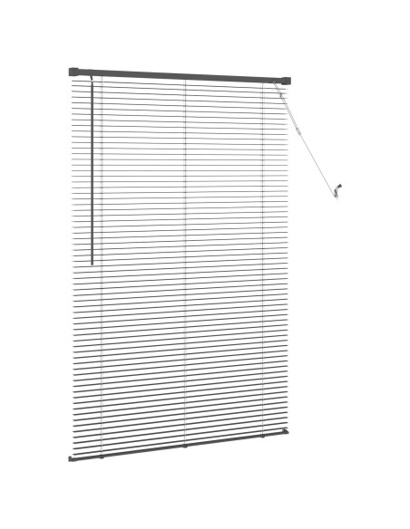 Tenda Veneziana Regolabile Grigio Argento 150 x 70 cm PVC