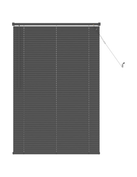 Tenda Veneziana Regolabile Grigio Argento 150 x 90 cm PVC