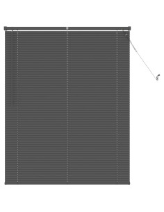 Tenda Veneziana Regolabile Grigio Argento 150 x 120 cm PVC 2