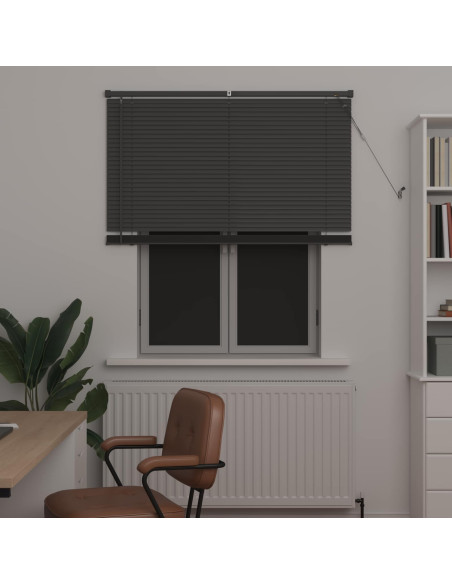 Tenda Veneziana Regolabile Grigio Argento 150 x 120 cm PVC