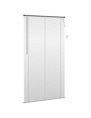 Tenda Veneziana Regolabile Grigio Argento 213 x 120 cm PVC